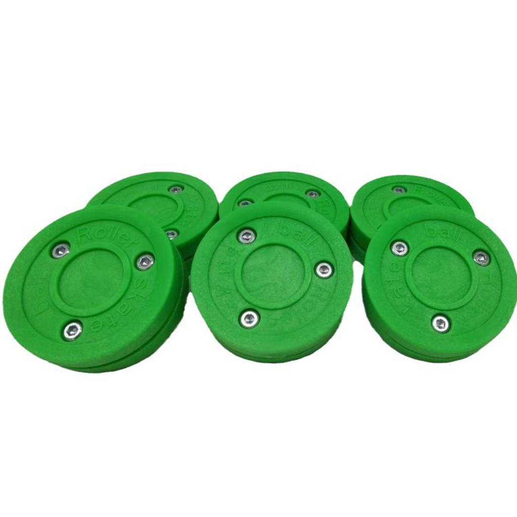 Wiederverwendbarer Eispuck zum Trainieren und Üben von Eishockey. Grüner Keks-Eishockeypuck. Ersatz-Trainingshockeypuck.