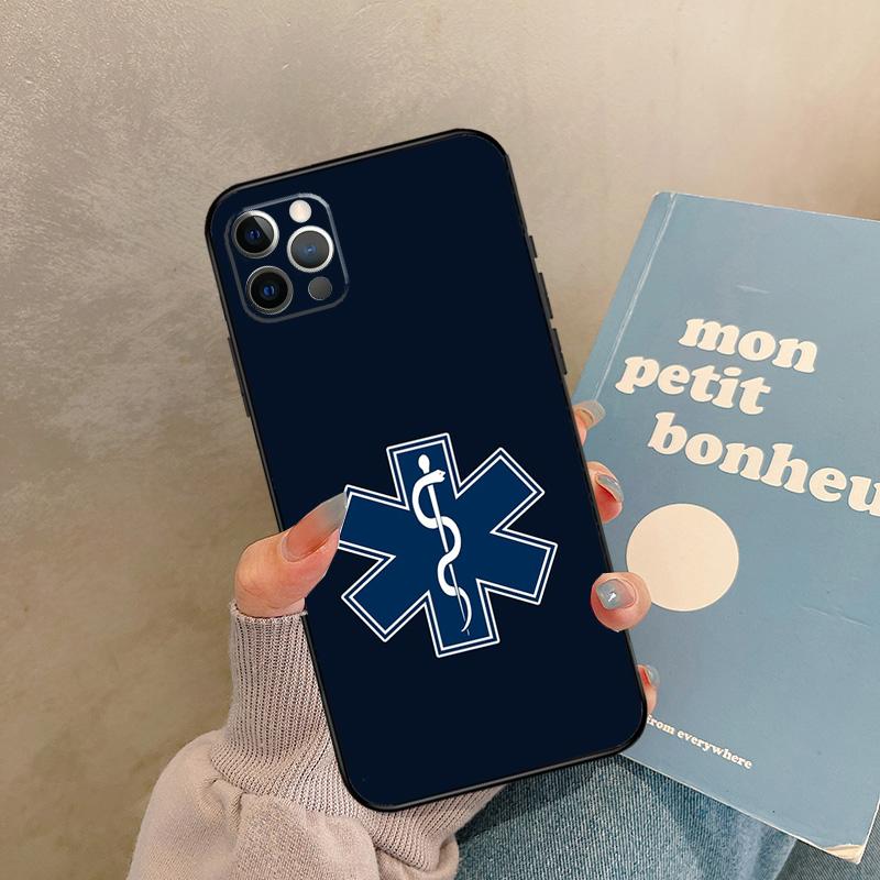 

EMT EMS Ambulance Case For iPhone 15 14 13 12 11 16 Pro Max 13 12 mini XR 15 16 Plus 16e Back Cover Shell iPhone 16e