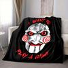 1Pc Jigsaw Horror Game Flannel Blanket, Soft And Comfortable, Casual Warm, Camping Travel, Christmas, Halloween Xmas Gift L1112