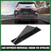 Motoforti 4pcs Black Straight Car Rear Lower Bumper Splitter Lip Wing Diffuser Shark Fin Spoiler Universal with Screw for Car SUV Long-lasting