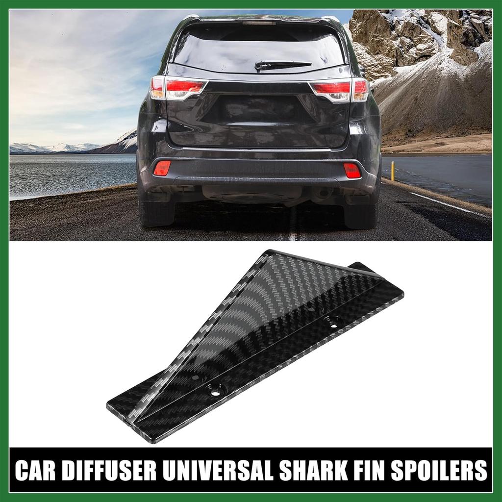 Motoforti 4pcs Black Straight Car Rear Lower Bumper Splitter Lip Wing Diffuser Shark Fin Spoiler Universal with Screw for Car SUV Long-lasting
