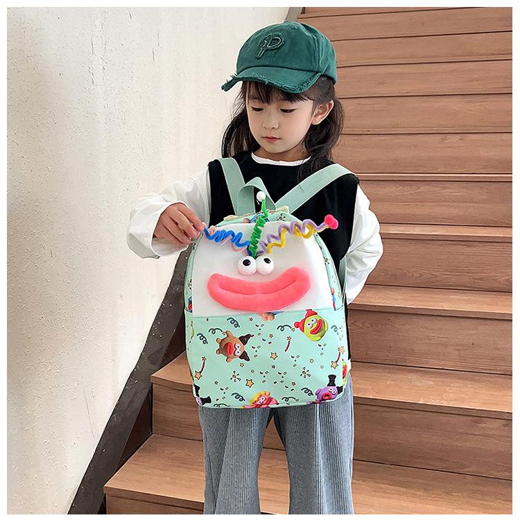 Ugly Cute Children's Schoolbag Backpack Primary School Students Large Capacity Backpack Spring Outing Backpack