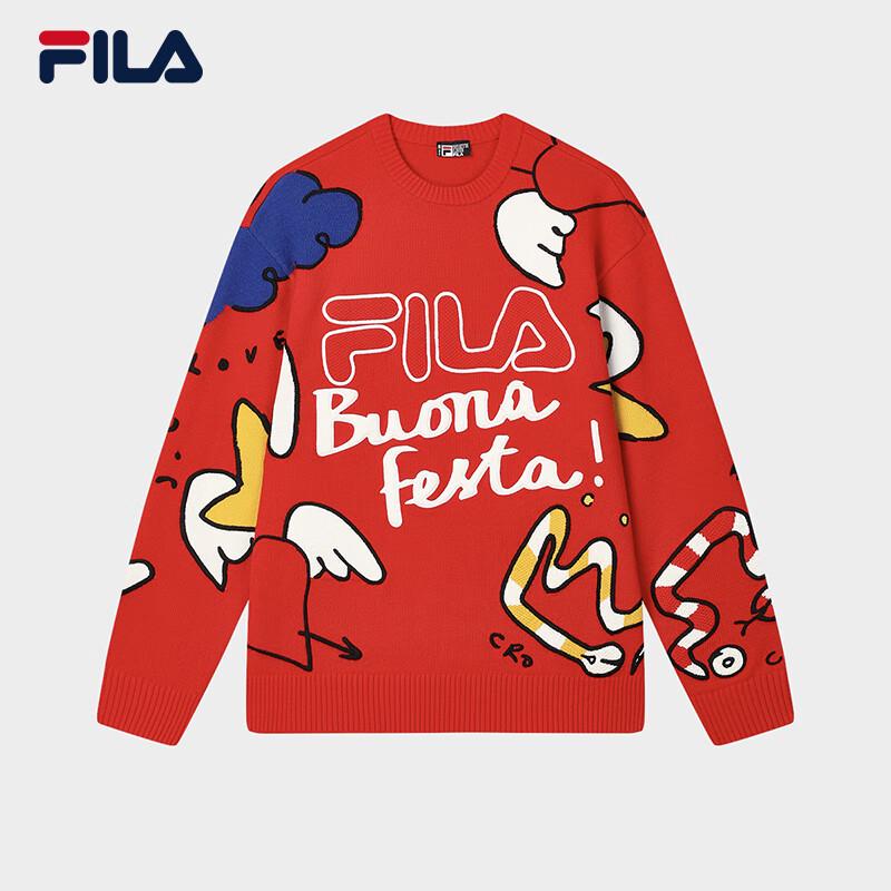 FILA Unisex New Year Graffiti Logo Knitted Sweater