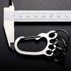 4 Keyrings Waist Hanging Silver Color Car Key Clip Car Keyring Key Ring Holder Big Feet Key Chain
