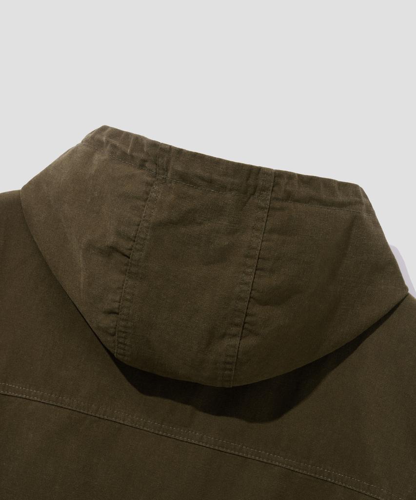 AGOD Washed Canvas Hooded Jacket [Brown]