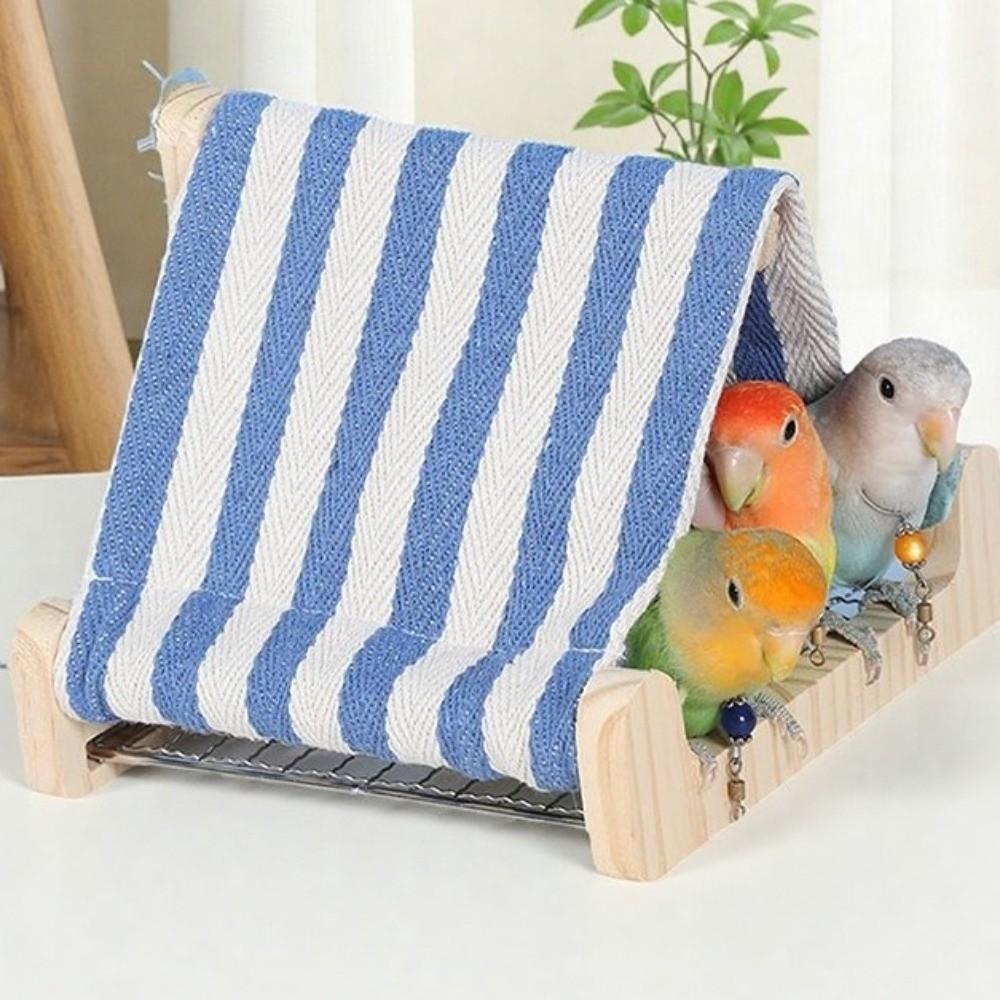 Retractable Bird Nest House Breathable Parrot Triangle Tent Hanging Hammock  Breeding Shelter