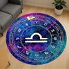 1pc Horoscope Zodiac Round Chair Mat Area Rug - Non-Slip, Floor Mat for Office, Bedroom, and Indoor Decor C1125401