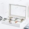 White Wooden 12-Slot Watch and Jewelry Display Case