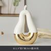Ceramic Ornaments Golden plated Hollow Out Apple Pear Statue Desk Decoration Modern Crafts Fruits Sculpture Room Aesthetic Decor