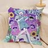 O-Omori Aubrey Basil Cute Cushion Cover Silky Short Plush Invisible Zipper Dustproof Sofa Pillow Case For Home Decor