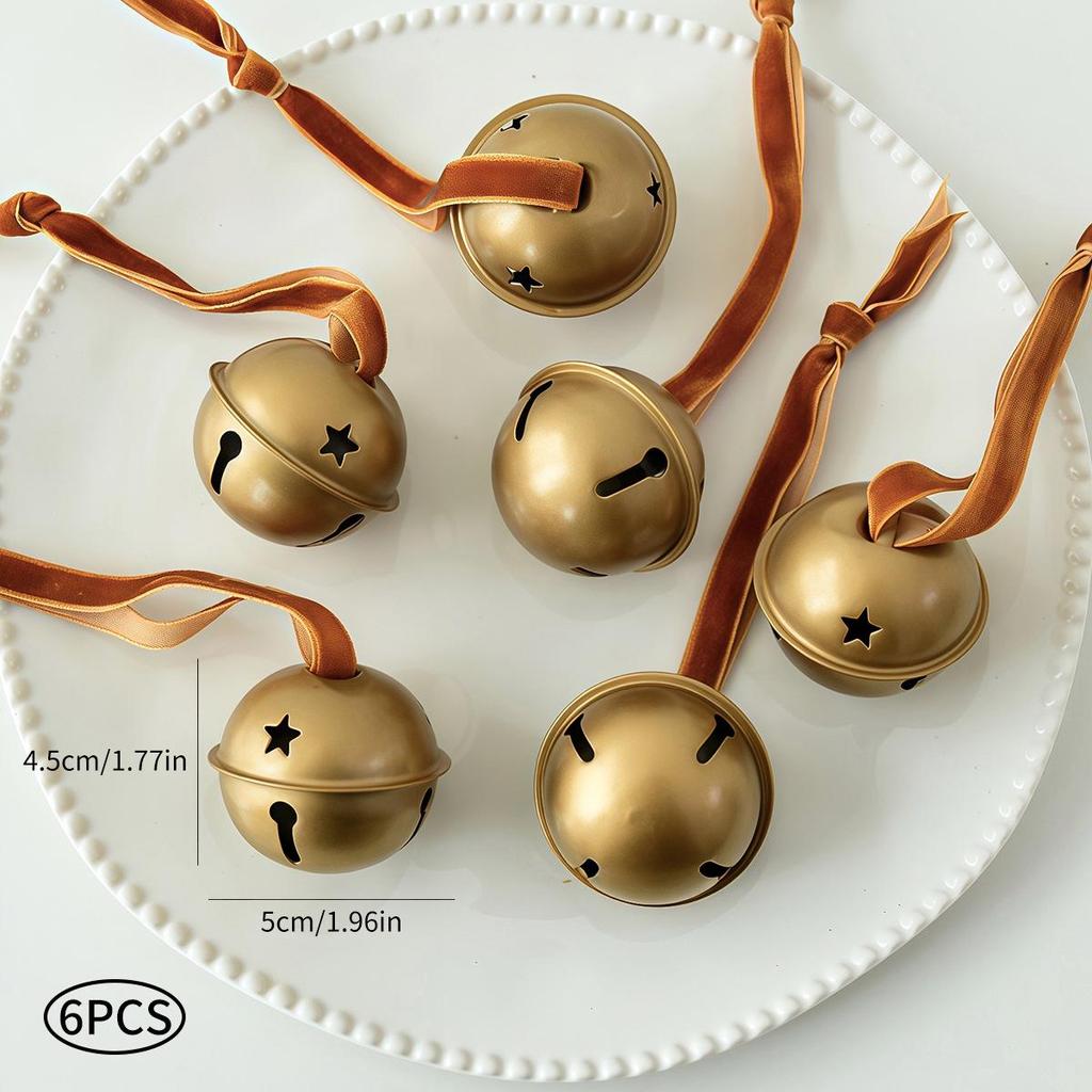 Christmas Bell Pendant with Swan, Velvet Ribbon & Pine Cone - Tree Ornament & Decoration
