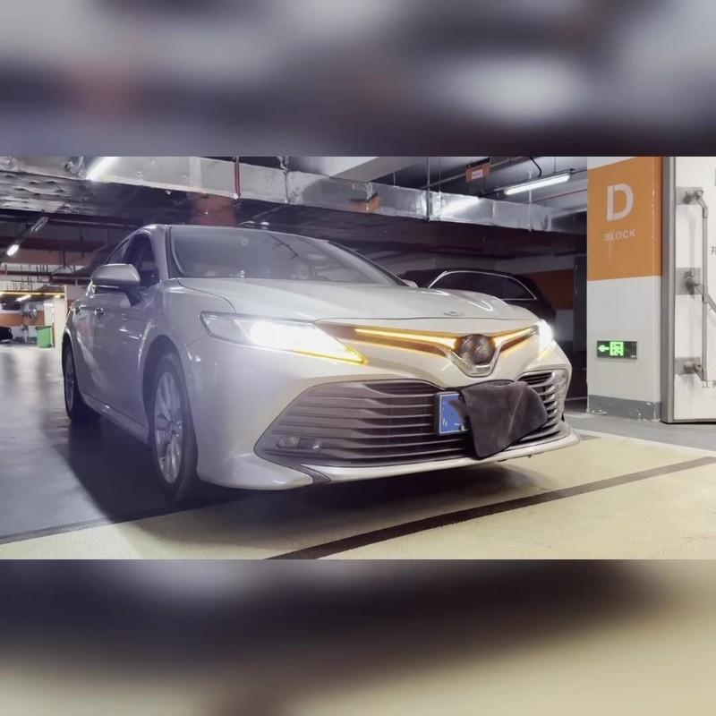 LED Front Grille Light For Toyota Camry XLE LE Hybrid 2018- Daytime Running Light Turn Signal Light Sequential