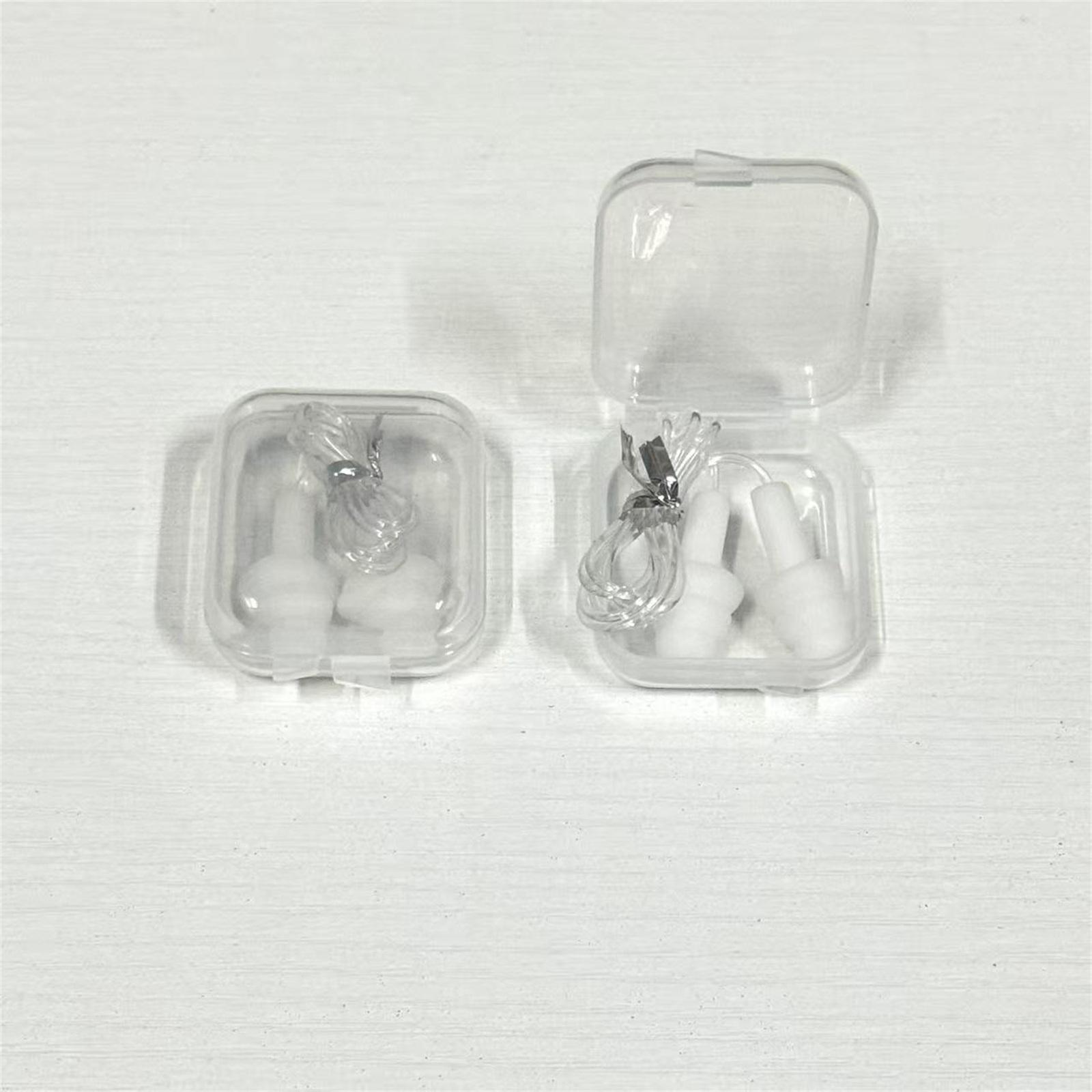 Wired Earplugs with Cord Noise Reduction Ear Protection Silicone Earplugs for Sleeping Industrial Use Hearing Protection One Size белый