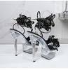 Strap Shoes Butterfly Sexy Super High Heels 15CM Thin Heel Waterproof Platform Sandals Transparent Crystal LFD