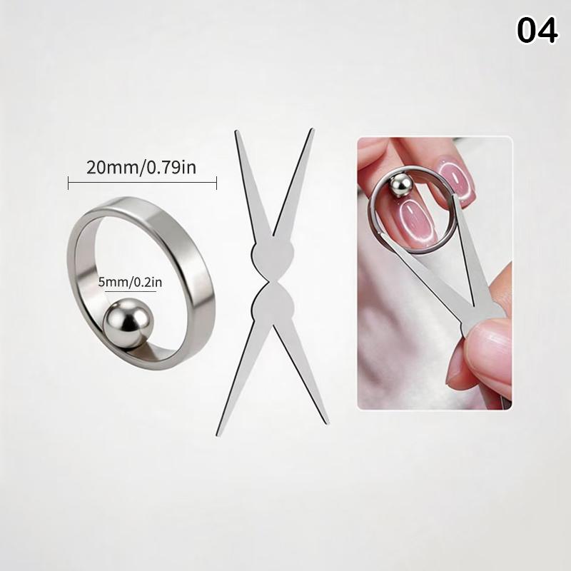 Circular Cat Eye Nail Magnet Strong Nail Art Magnetic Gel Polish With Guide Tool Diy Magnetic Nail Helper Manicure Design