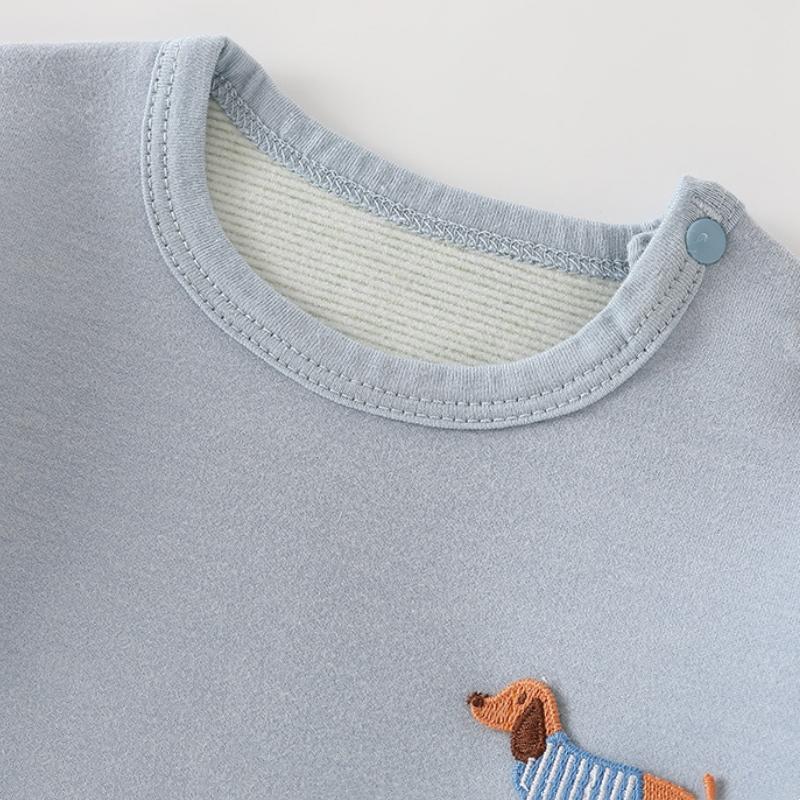2pcs/set Autumn Winter Thermal Underwear Suit Baby Clothing Sets Boys Girls Pajama Sets Baby Warm Sleepwear Candy Colors Kids Clothes