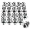 Genuine Toyota Wheel Lug M12 X Flat 37mm for Lexus and Mitsubishi of Sondsilen Nuts, P1.5, Seat, Length, 21HEX, [Pack 20], Steel, Chrome,