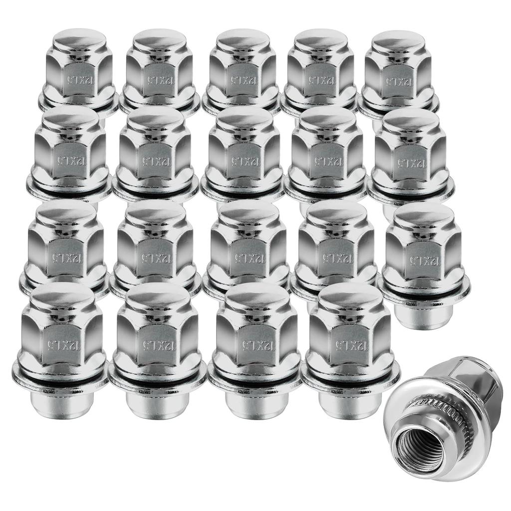 Sondsilen M12 x P1.5 Lug Nuts Genuine Wheel Nut Flat Seat Length 37mm 21HEX