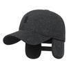 Zhen Yueqi Men's Warm Wool Blend Earflap Baseball Cap