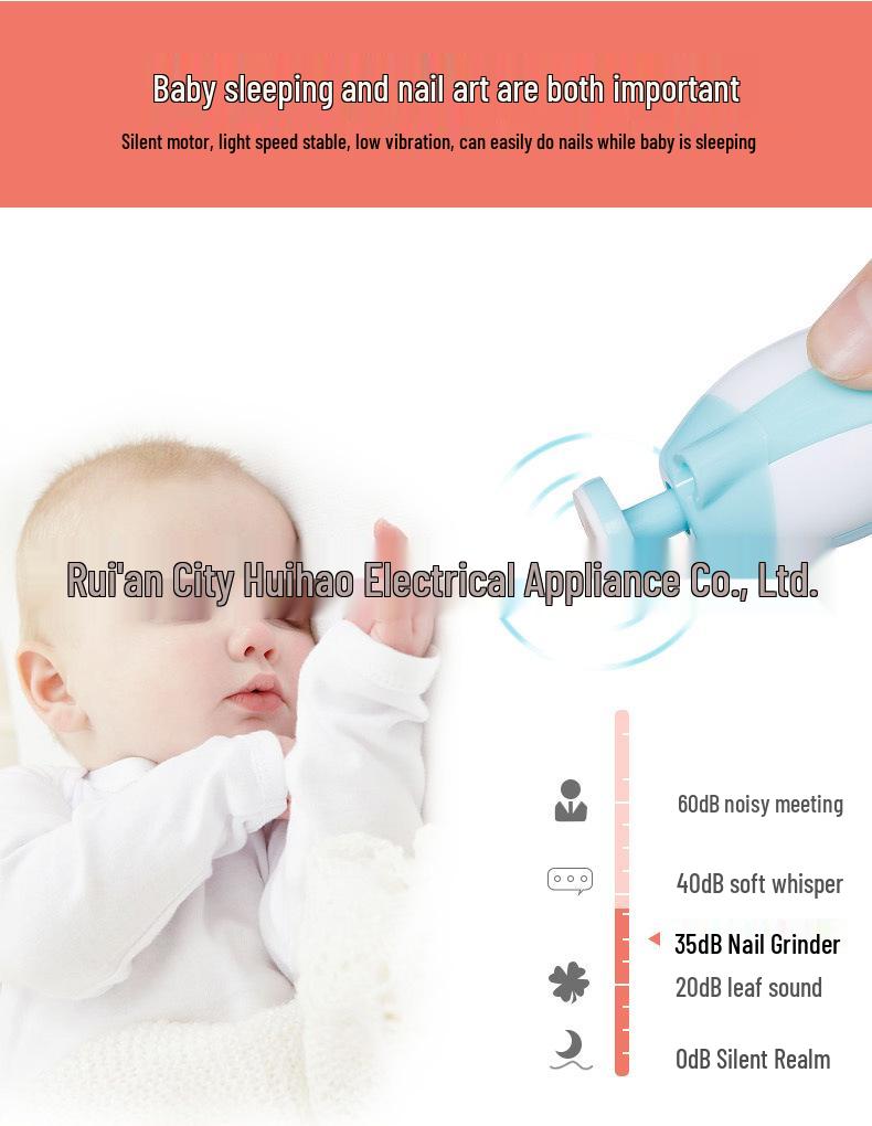 6-in-1 Multifunctional Baby Electric Nail Grinder & Trimmer, EU Certified