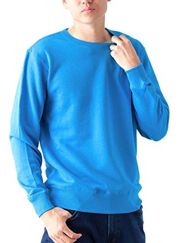 [T-shirt.st] Plain Sweatshirt, Terry Cloth Lining, 8.4oz, Men s, Ocean Blue, XL