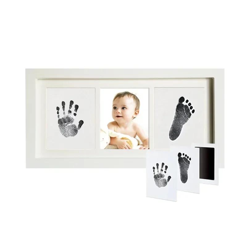 Newborn Baby Hand Foot Print DIY Photo Frame With Mold Clay Imprint Kit Non-toxic Baby Souvenirs Milestone Decor Gifts