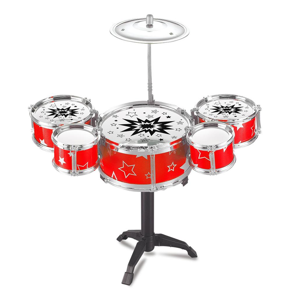 Mini Five-Drum Set Toys For Kid Puzzle Musical Instrument Playthings Gift For New Year Xmas drum set for kids