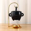 2 Pack Hanging Pagan Cauldron Oil Burner, Ceramic Cauldron Essential Oil Wax Melt Burner Tealight, Witches Witchcraft Decor