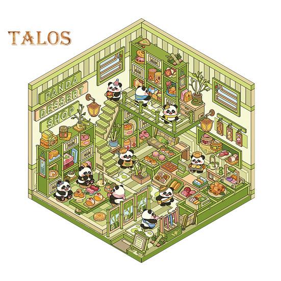 4Pcs DIY 3D House Stickers Kit Adults Kids Reusable Stress-Reducing Miniature Scene Sticker Set DIY Projects Gift