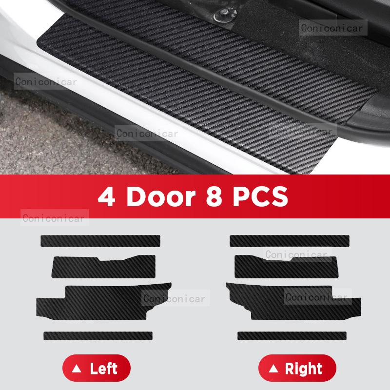 Car Carbon Fiber Door Sill Sticker For GAC TRUMPCHI GS8 2025 Threshold Pedal Anti-scratch Interior Decoration Accessories