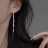 925 Silver Vintage Earrings For Women Trendy Simple Star Long Tassel Earring Jewelry Prevent Allergy Party Accessories