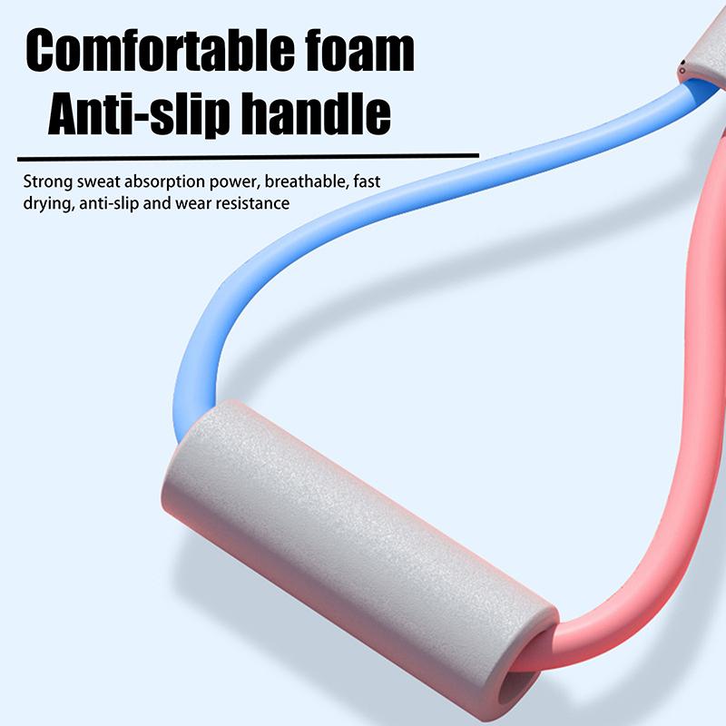 15 Pounds Yoga Auxiliary Exercise Equipment Home Female 8 Shaped Fitness Stretching Belt Puller Arm Back Training Elastic Rope