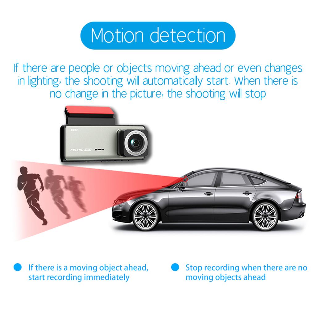 Cam Front and Rear Inside, 1080P + 480P + 480P Three Way Triple Car Camera, Built-in Wi-Fi, 2.0 Screen, Night , 170 degrees Wide Angl