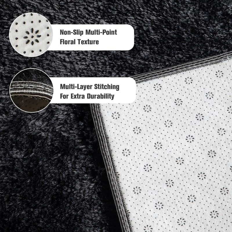 Alfombras Tie-Dye, Alfombras de Felpa para Dormitorio, Alfombras de Mesita de Noche Que No Sueltan Pelo, Decoración del Hogar