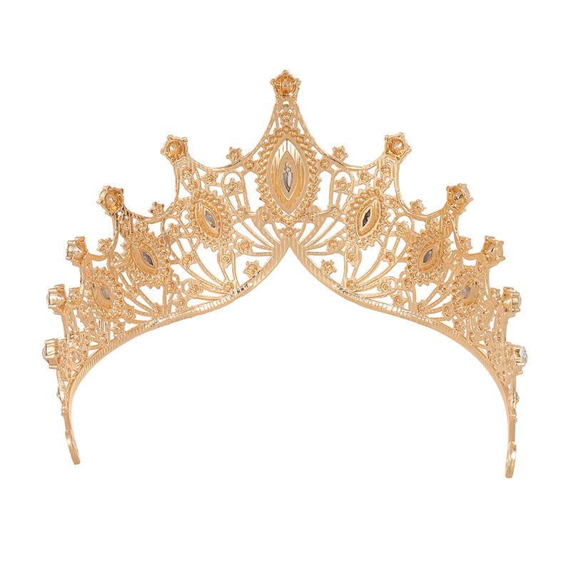 Bridal Crown Styling Wedding Dress Accessories Rhinestone Marquise Korean New Retro Wedding Headwear