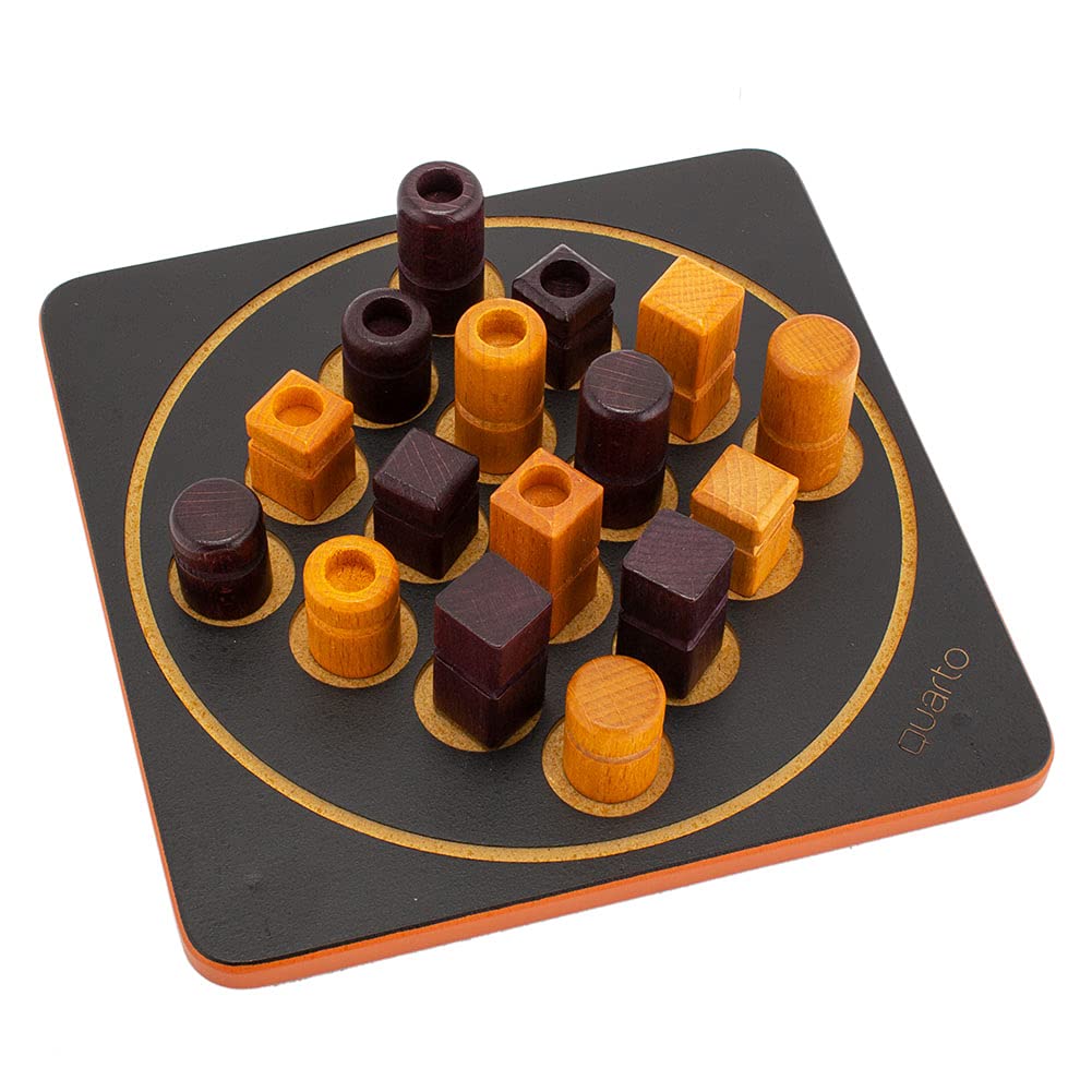 Gigamic Quarto Mini Board Game Wooden Tabletop Educational Toy for Brain Training Made in France 0 (GDQA 3.421271.300441), Game, Kids, Game, [Product