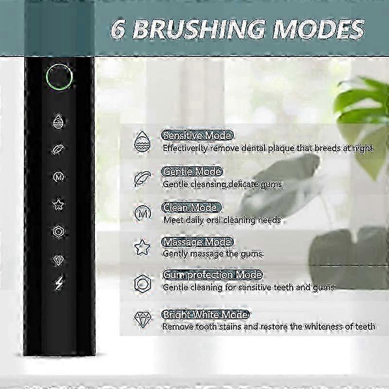 6-Speed Sonic Electric Toothbrush 3 Colors Adult Rechargeable Soft-Bristled Couple Toothbrush Male And Female Students Waterproof Toothbrush 25-26