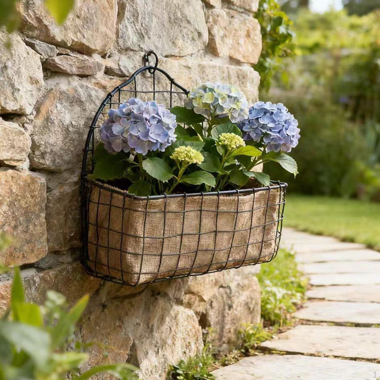 

Iron Wire Hanging Basket Versatile Flower Home Storage for Wall Wedding Indoor