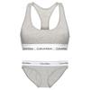 Ck BH og Trusse Styrke XS Sæt til Kvinder, Sport, Fitnesscenter, Træning, Motion, Ensfarvet, Undertøj til Kvinder, F3785+F3787 GREY_HEATHER(020)