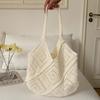 Eleagnt Beach Vacation Knitted Hollow Out Shoulde Bag Handbag Women's Fashion Bucket Soft Crochet Tote Bag KTB