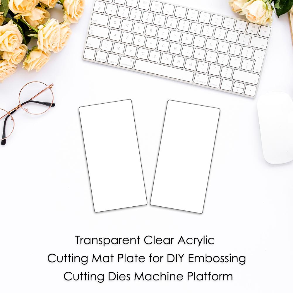 New 1/2Pcs Clear Acrylic Cutting Mat Plate For DIY Embossing Cutting Dies Platform Adapter Transparent Die Cutter Spacer 3mm 5mm