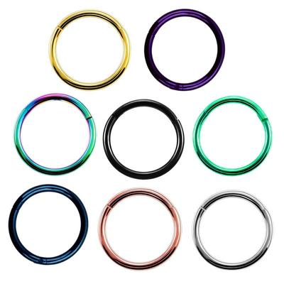 316L Edelstahl Geschlossener Ring Nasenstecker Piercingschmuck