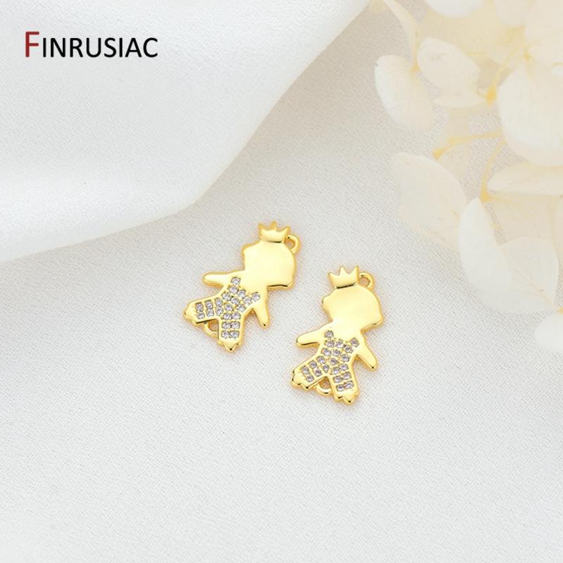 

2025 New Pave Setting Colored Zircon Boys/Girls Pendants, DIY Necklaces, Bracelets Jewelry Making Accessories Wholesale 1 piece
