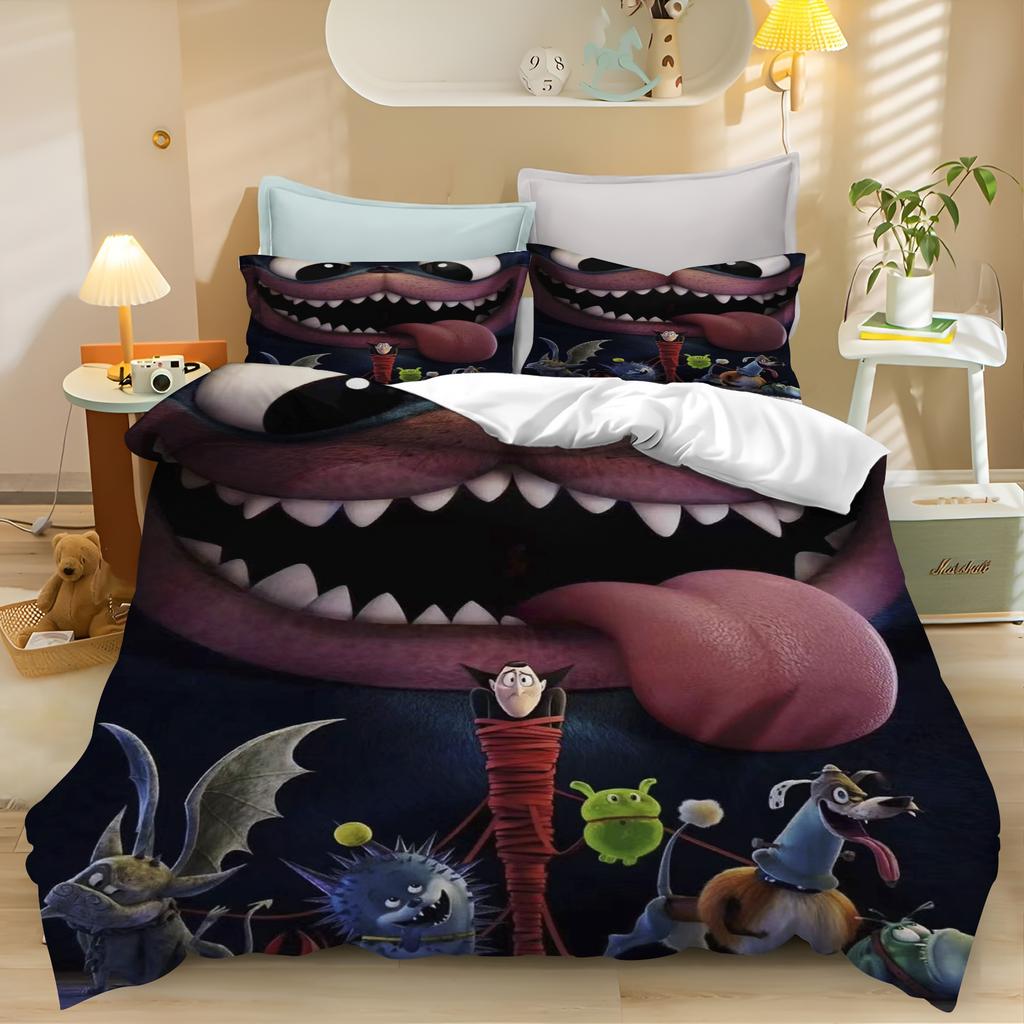 Hotel Transylvania Bettwäsche-Set mit Dracula-Motiv (2- oder 3-teilig) aus Polyester, Geschenk für Erwachsene