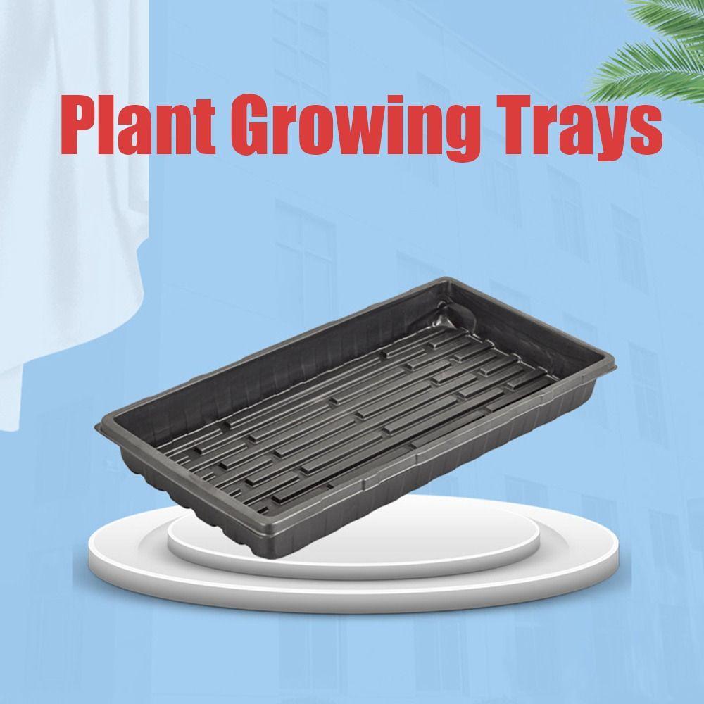 10Pcs Plastic Plant Growing Trays Reusable Bonsai Flowerpot Tray Seed Propagation Tray  Wheatgrass