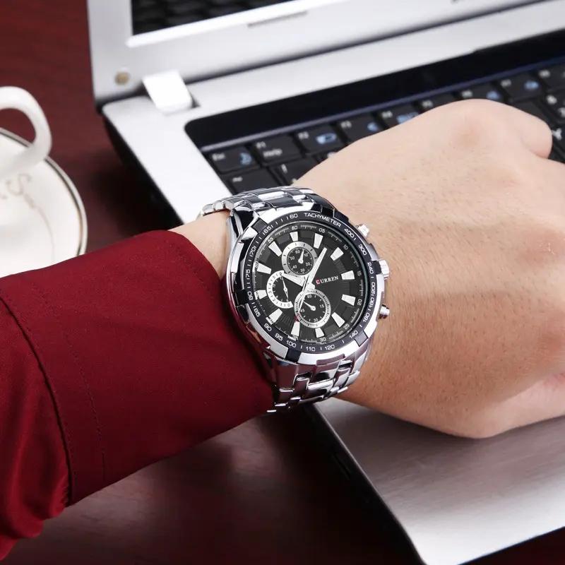 Top Luxury Fashion CURREN 8023 Brand Men's Watch Quartz Stainless Steel Band Clock Classic Business Wristwatch for Men Relojes
