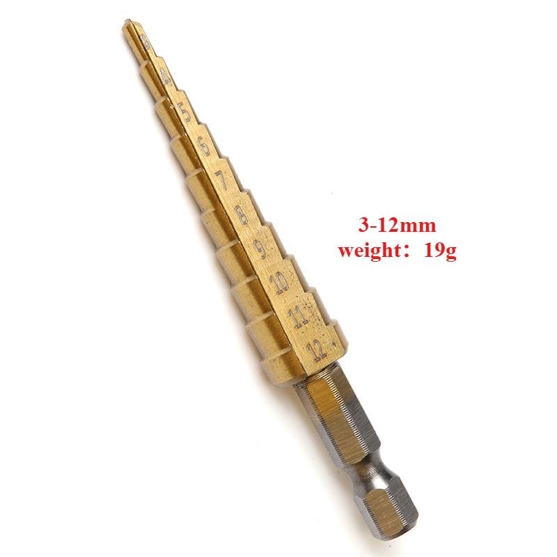 Titanbeschichtete Bohrer Aufreibwerkzeug Lochöffner Elektro-Schleiferbits Lagerstahl-Bohrer Sechskantschaft Pagodenbohrer