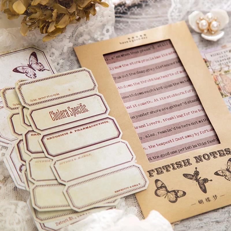 Journamm 30pcs/pack Vintage Material Stickers Set Scrapbooking Deco Junk Journal School Supply Creative Stationary Sticky Notes
