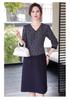 Elegant Slimming Two-Piece Dress for Middle-Aged and Elderly Women - Perfect for Spring, Autumn, and Mother's Day