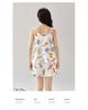 Women's Summer Cotton-Feel Pajama Set: Sexy Camisole and Shorts with Built-in Bra